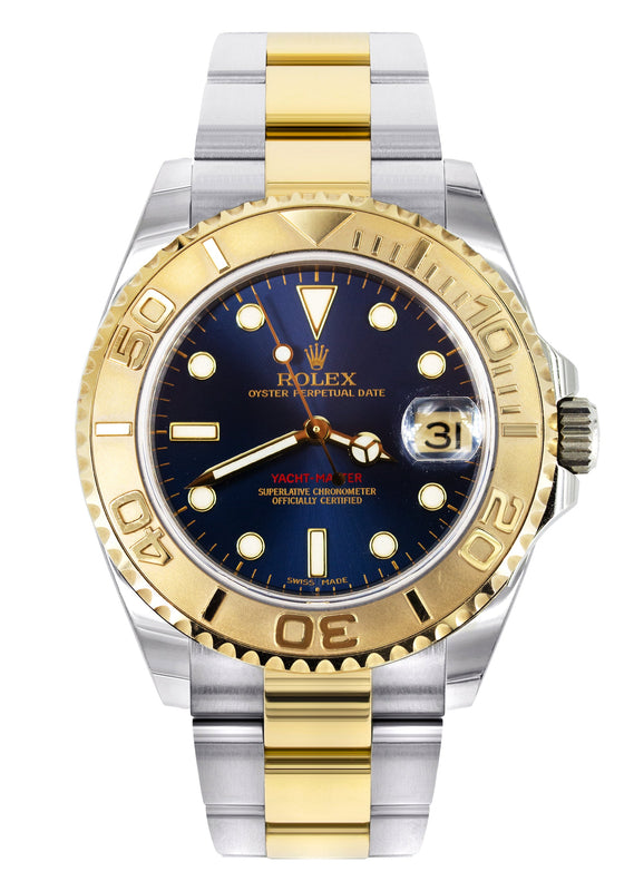 ROLEX YACHT MASTER 40 MM | TWO TONE 18K YELLOW GOLD AND STAINLESS STEEL | BLUE DIAL