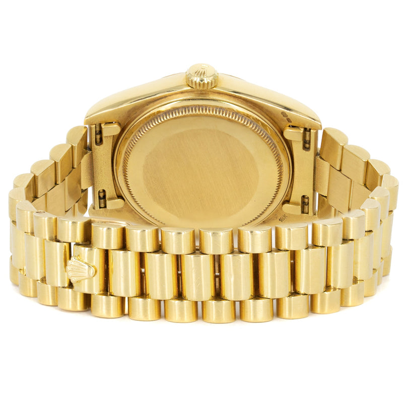Rolex Day-Date | Presidential | Model 18238 | 18K Yellow Gold | FLUTED BEZEL| SILVER STICK