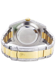 Diamond Rolex Datejust II 41 MM | Stainless Steel & 18K Yellow Gold | Custom Diamond Dial | 7 Carats