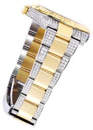 Diamond Rolex Datejust II 41 MM | Stainless Steel & 18K Yellow Gold | Custom Diamond Dial | 7 Carats
