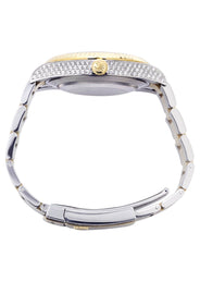 Diamond Rolex Datejust II 41 MM | Stainless Steel & 18K Yellow Gold | Custom Diamond Dial | 7 Carats