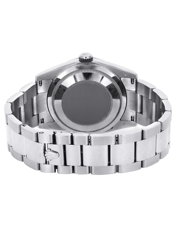 Rolex Day Date | 18k White Gold 118209| 36mm Silver Diamond Dial | Dome Bezel