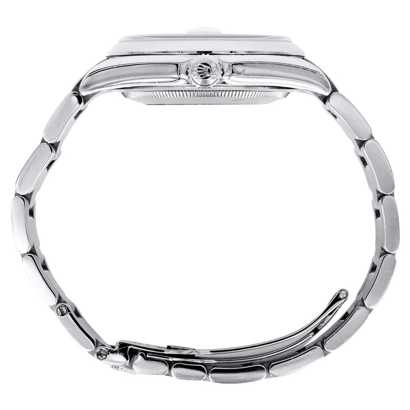 Rolex Day Date | 18k White Gold 118209| 36mm Silver Diamond Dial | Dome Bezel
