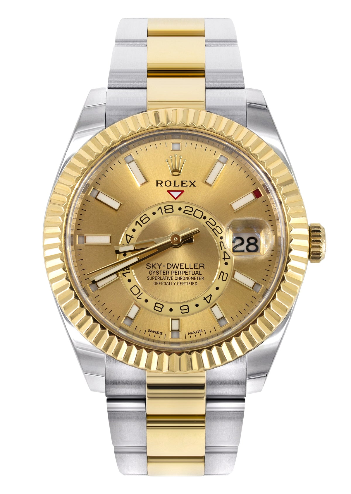 ROLEX SKY-DWELLER 42 MM | YELLOW GOLD & STEEL WATCH | OYSTER BAND