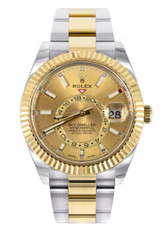 ROLEX SKY-DWELLER 42 MM | YELLOW GOLD & STEEL WATCH | OYSTER BAND