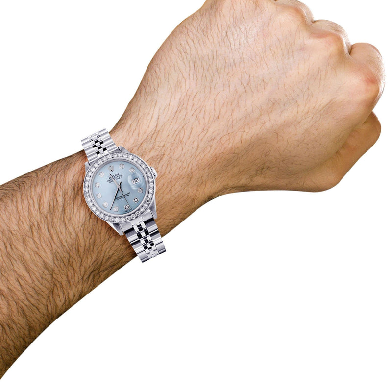 Diamond Rolex Datejust 36 MM | 2.75 Carat | Custom Diamond Dial | Jubiliee Band