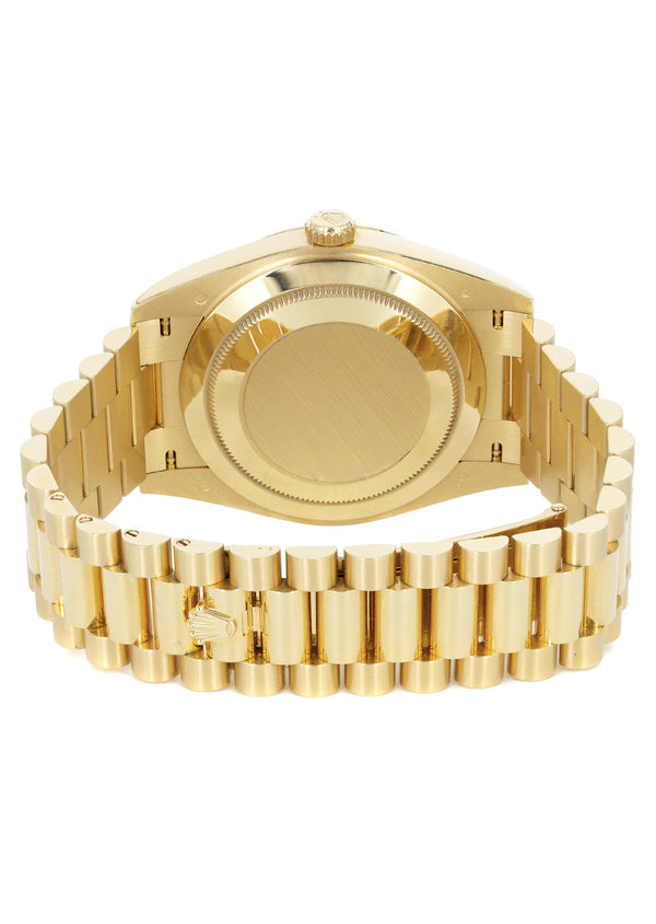 Rolex Day-Date 40 Presidential | 18k Yellow Gold 228238 | Black Diamond Baguette Dial | Fluted Bezel
