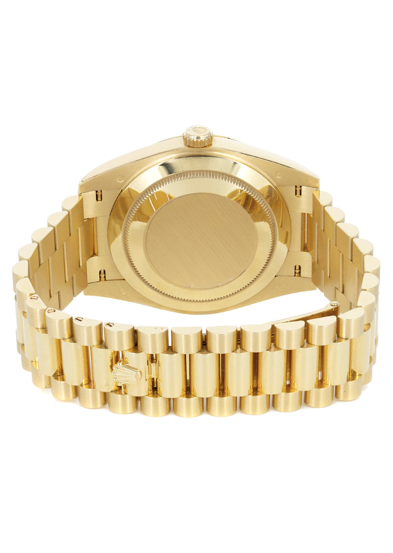 Rolex Day-Date 40 Presidential | 18k Yellow Gold 228238 | Black Diamond Baguette Dial | Fluted Bezel