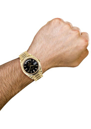 Rolex Day-Date 40 Presidential | 18k Yellow Gold 228238 | Black Diamond Baguette Dial | Fluted Bezel