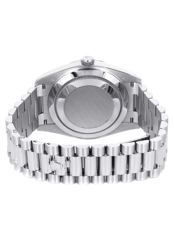 Rolex Day-Date 40 Presidential | Platinum 228206 | Ice Blue Roman Dial | Dome Bezel