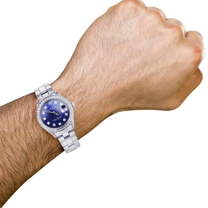 Diamond Rolex Date 34 MM | 2.25 CARAT | CUSTOM DIAMOND DIAL | OYSTER BAND