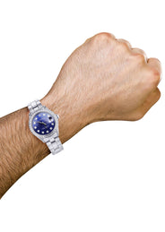 Diamond Rolex Date 34 MM | 2.25 CARAT | CUSTOM DIAMOND DIAL | OYSTER BAND