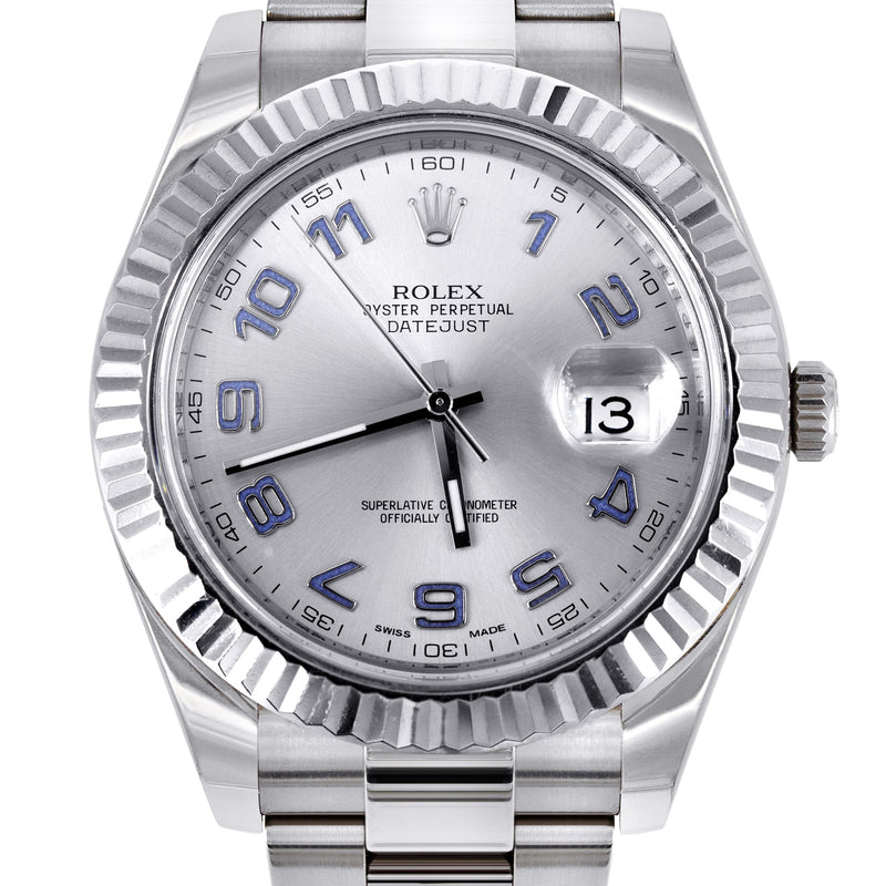 ROLEX DATEJUST II 41 MM | OYSTER BAND | STEEL WATCH | SILVER ARABIC DIAL