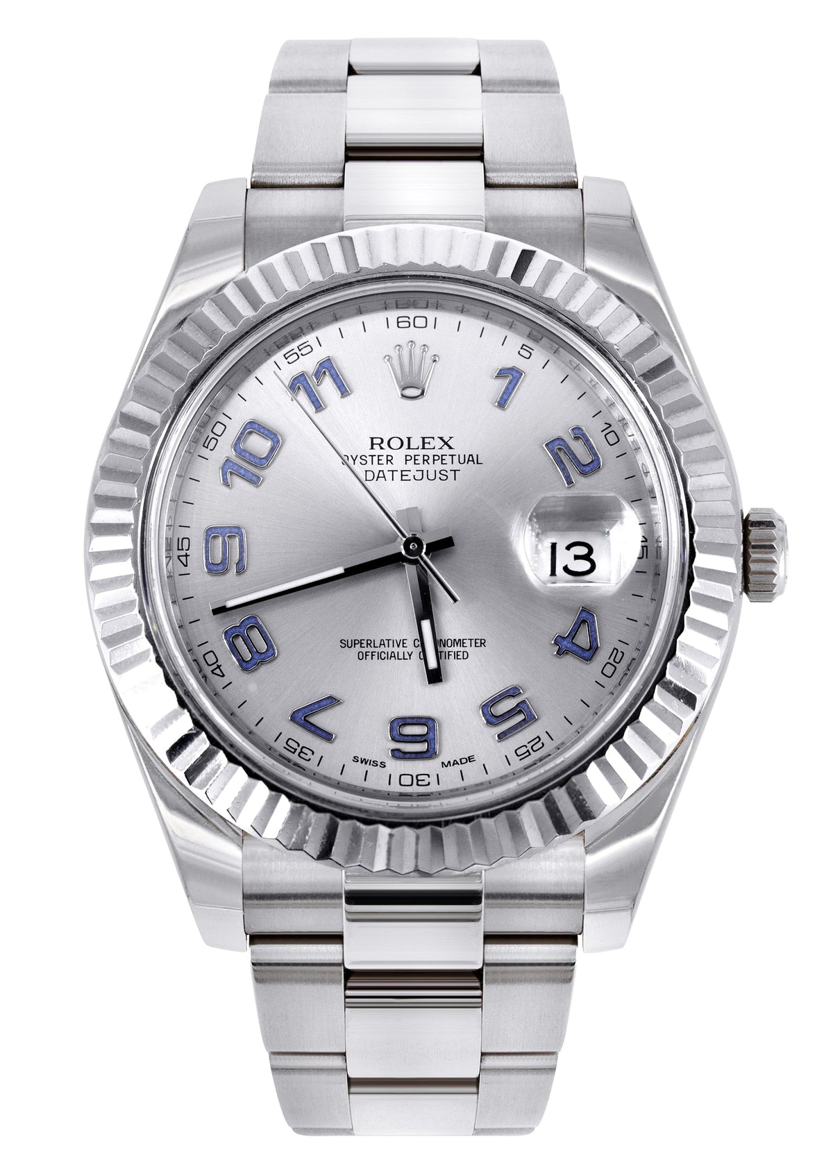 ROLEX DATEJUST II 41 MM | OYSTER BAND | STEEL WATCH | SILVER ARABIC DIAL