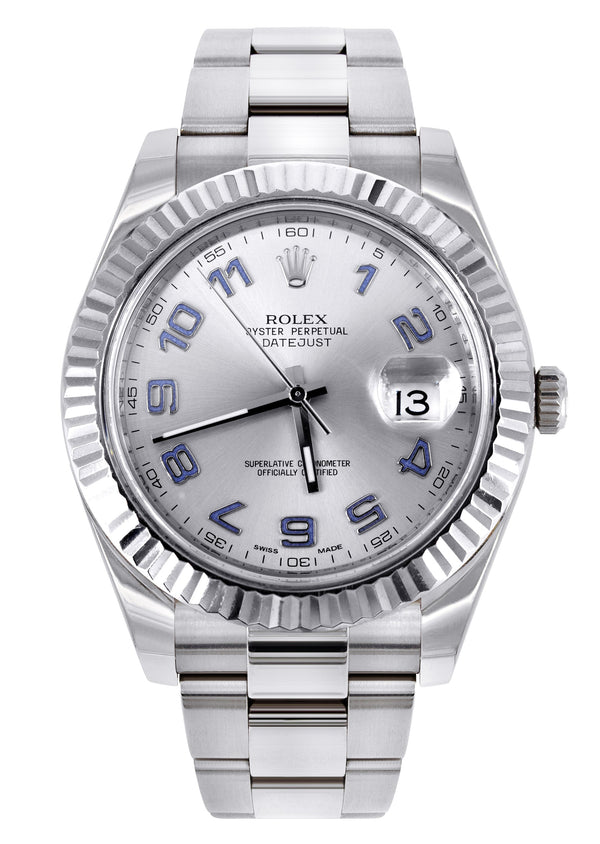 ROLEX DATEJUST II 41 MM | OYSTER BAND | STEEL WATCH | SILVER ARABIC DIAL