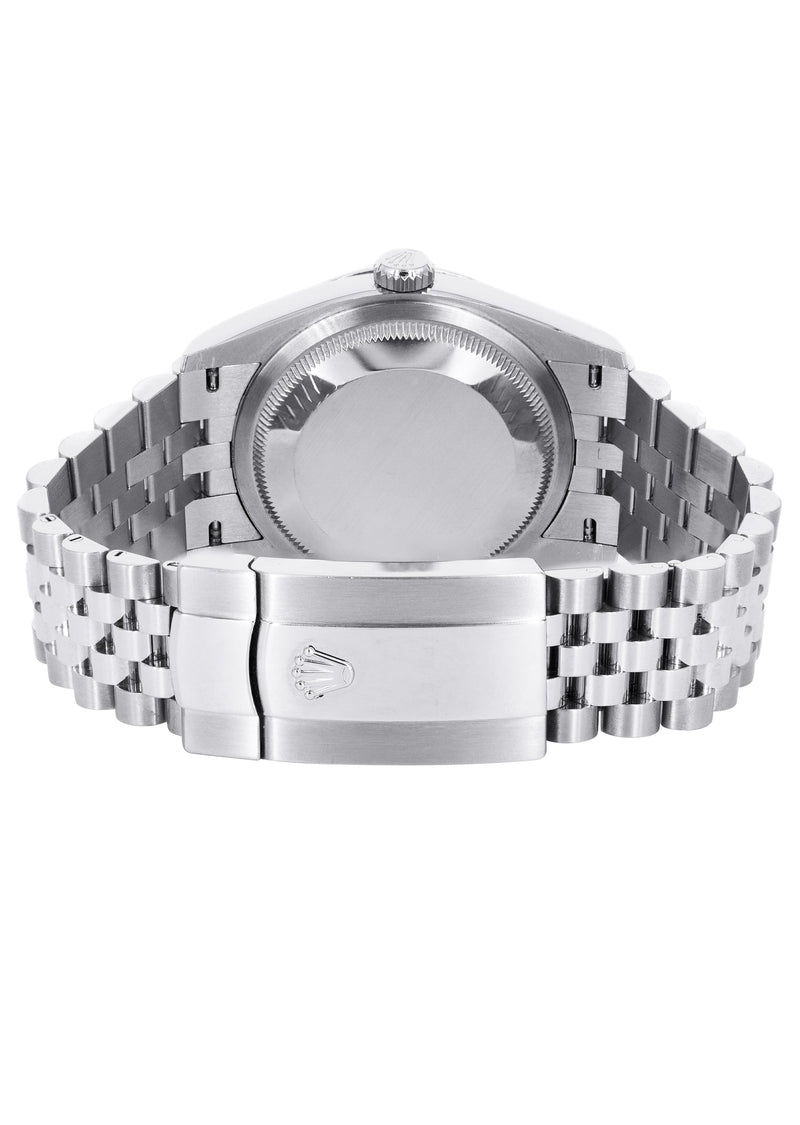 ROLEX DATEJUST 41 MM | JUBILEE STEEL WATCH | GREY SLATE WIMBLEDON DIAL| 126300 | SMOOTH BEZEL