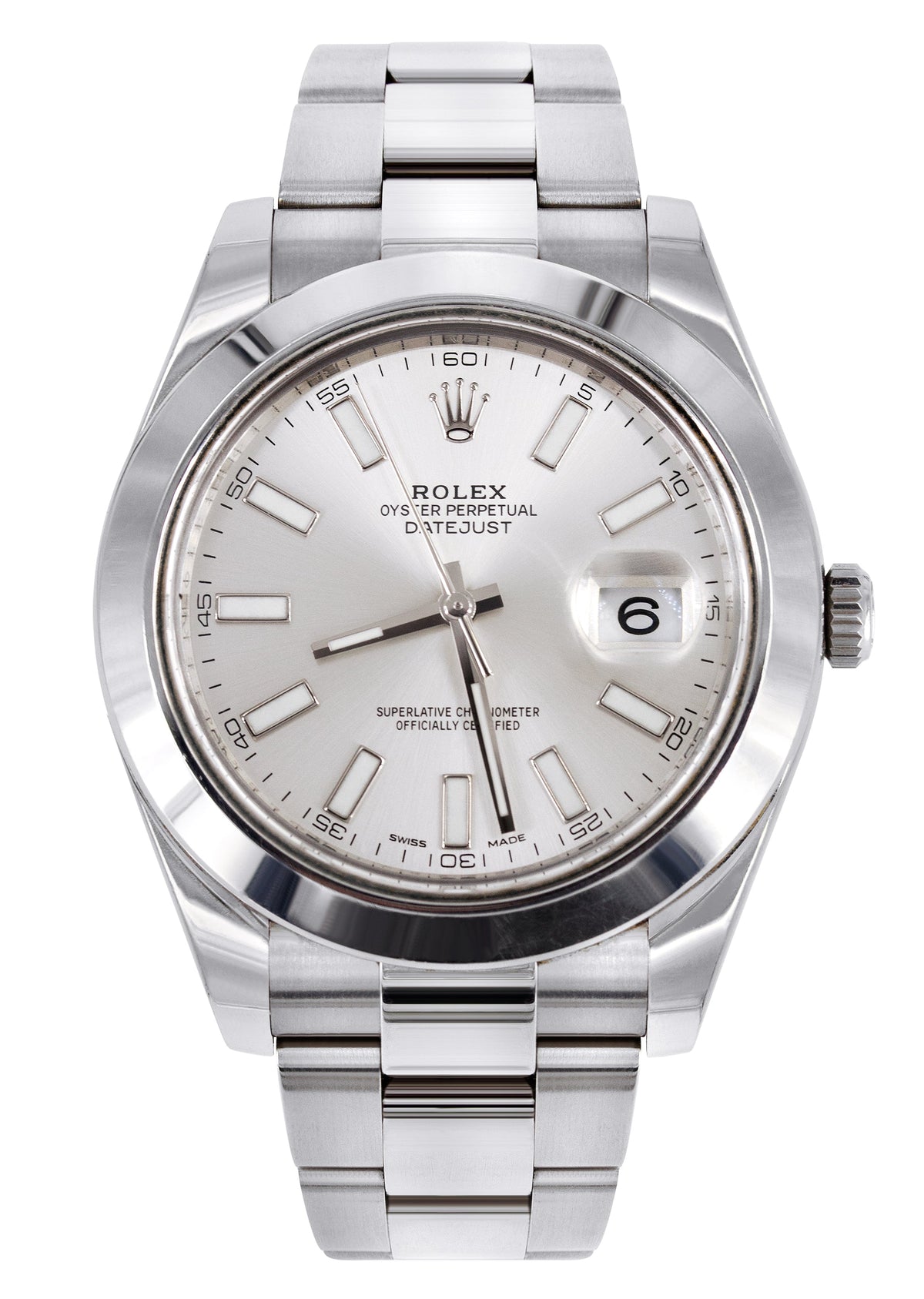 ROLEX DATEJUST II 41 MM | OYSTER BAND | STEEL WATCH | SILVER STICK DIAL