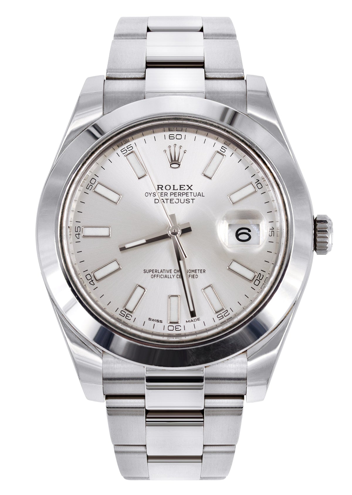 ROLEX DATEJUST II 41 MM | OYSTER BAND | STEEL WATCH | SILVER STICK DIAL