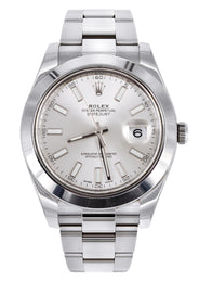 ROLEX DATEJUST II 41 MM | OYSTER BAND | STEEL WATCH | SILVER STICK DIAL