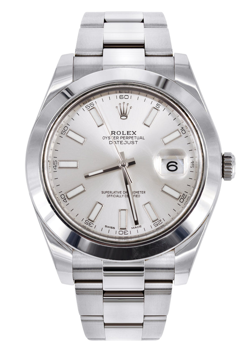 ROLEX DATEJUST II 41 MM | OYSTER BAND | STEEL WATCH | SILVER STICK DIAL
