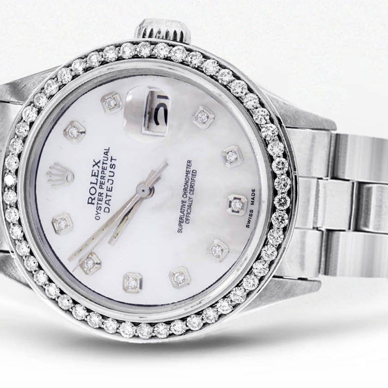 Diamond Rolex Datejust 36 MM | 2 Carat | Diamond Mother of Pear Dial
