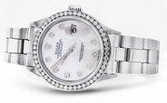 Diamond Rolex Datejust 36 MM | 2 Carat | Diamond Mother of Pear Dial