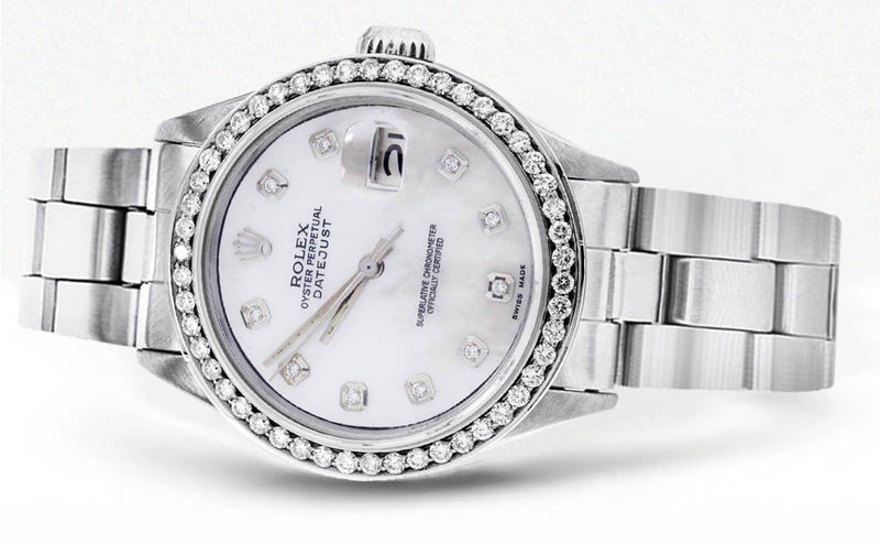 Diamond Rolex Datejust 36 MM | 2 Carat | Diamond Mother of Pear Dial