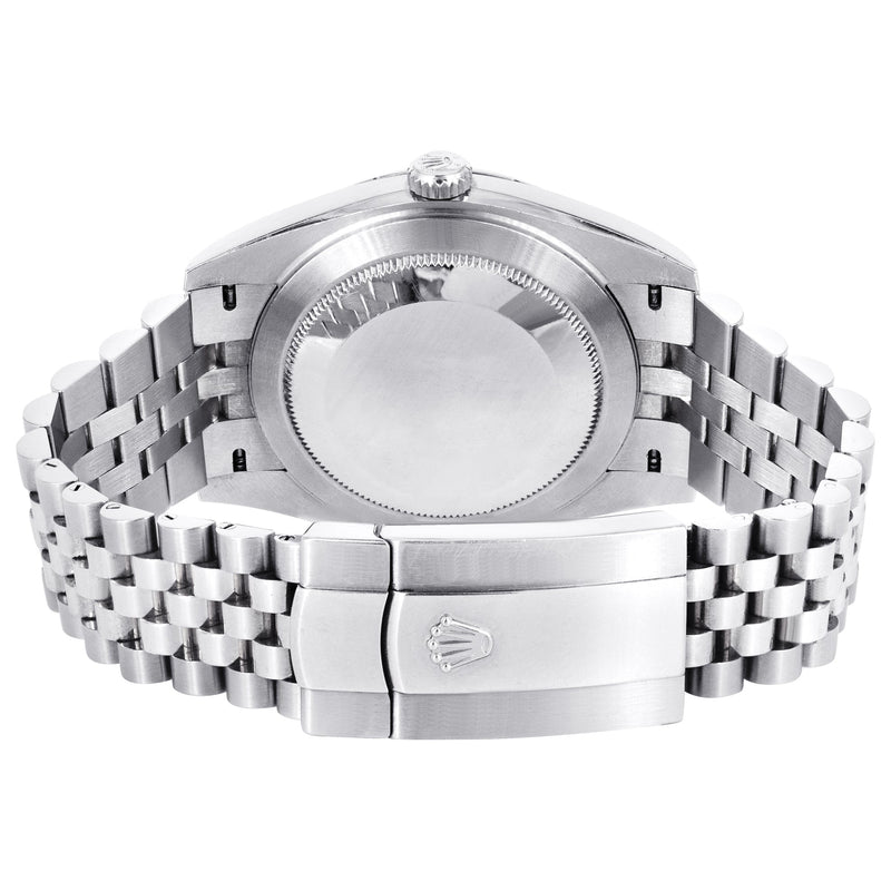 ROLEX DATEJUST 41 MM | STEEL WATCH | JUBILEE BAND | SILVER INDEX DIAL | 18K FLUTED BEZEL
