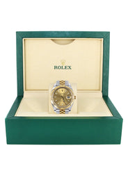 ROLEX DATEJUST 41 MM | 18K YELLOW GOLD & STEEL WATCH | JUBILEE BAND | CHAMPAGNE INDEX