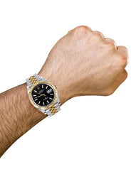 ROLEX DATEJUST 41 MM | 18K YELLOW GOLD & STEEL WATCH | JUBILEE BAND | BLACK INDEX