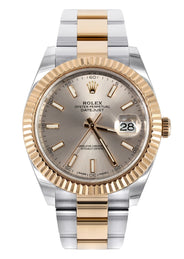 ROLEX DATEJUST 41 MM | 18K ROSE GOLD & STEEL WATCH | JUBILEE BAND | SUNDUST INDEX