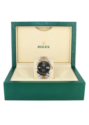 ROLEX DATEJUST 41 MM | 18K YELLOW GOLD & STEEL WATCH | JUBILEE BAND | SLATE WIMBLEDON DIAL
