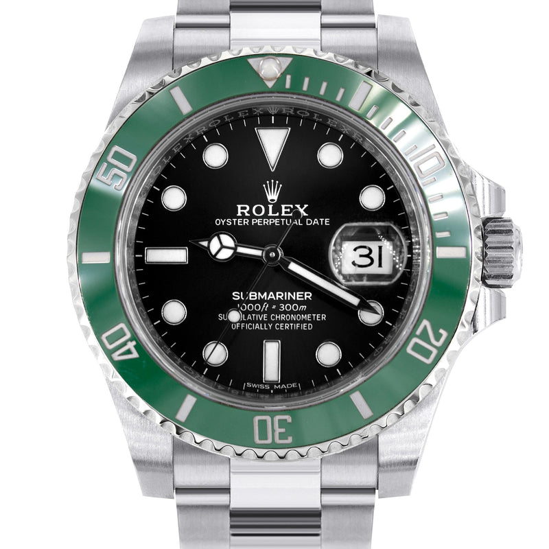 ROLEX SUBMARINER DATE 41 "STARBUCKS" | STEEL WATCH | OYSTER BAND | CERAMIC GREEN BEZEL