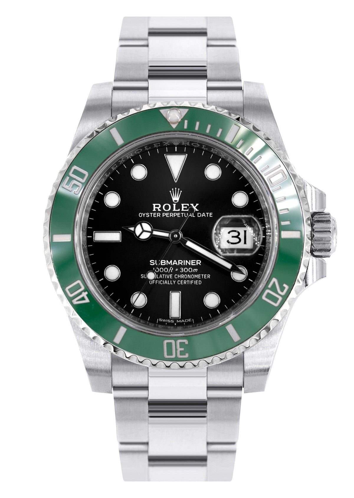 ROLEX SUBMARINER DATE 41 "STARBUCKS" | STEEL WATCH | OYSTER BAND | CERAMIC GREEN BEZEL