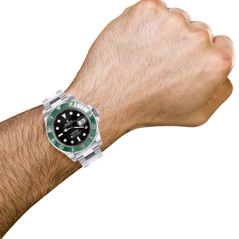 ROLEX SUBMARINER DATE 41 "STARBUCKS" | STEEL WATCH | OYSTER BAND | CERAMIC GREEN BEZEL