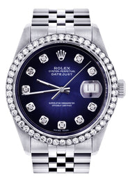Mens Rolex Datejust Watch 16200 | 36Mm | Blue Black Dial | Jubilee Band