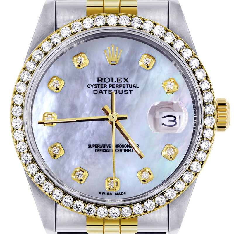 Two Tone Rolex Datejust Watch 16233 for Men | 36Mm | Mother of Pearl Dial | Jubilee Band