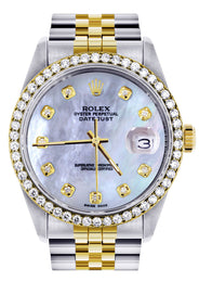 Two Tone Rolex Datejust Watch 16233 for Men | 36Mm | Mother of Pearl Dial | Jubilee Band