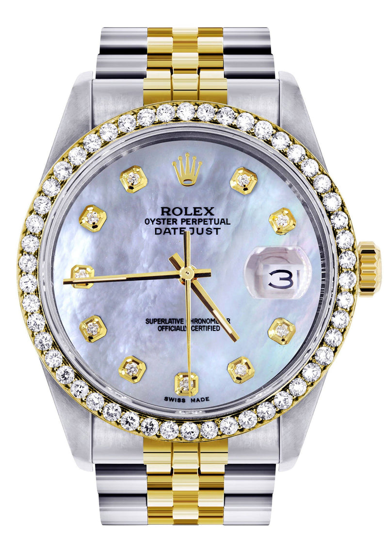 Two Tone Rolex Datejust Watch 16233 for Men | 36Mm | Mother of Pearl Dial | Jubilee Band