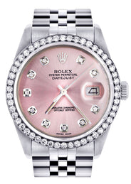 Mens Rolex Datejust Watch 16200  | 36Mm | Pink Dial | Jubilee Band
