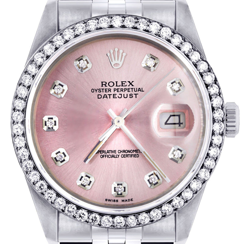 Womens Rolex Datejust Watch 16200 | 36Mm | Pink Dial | Jubilee Band