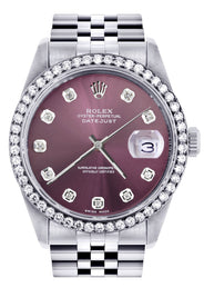 Womens Rolex Datejust Watch 16200 | 36Mm | Purple Dial | Jubilee Band