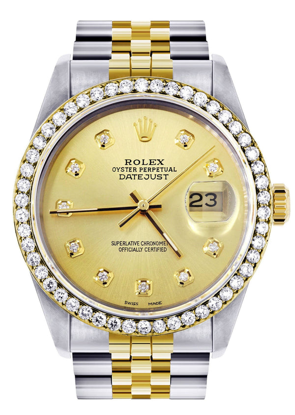 Gold Rolex Datejust Watch 16233 for Men | 36Mm | Gold Dial | Jubilee Band