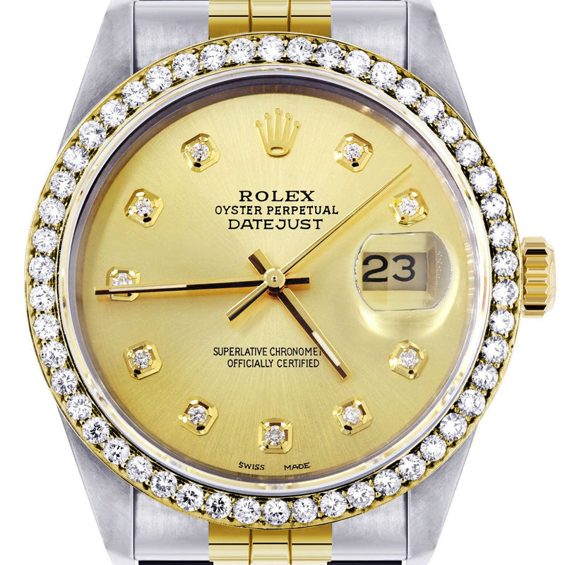 Womens Gold Rolex Datejust Watch 16233 | 36Mm | Gold Dial | Jubilee Band