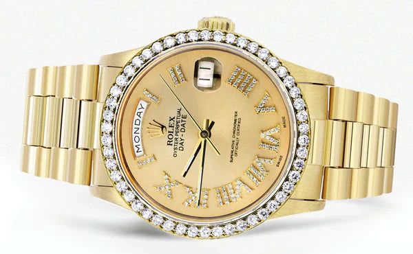 Rolex Day-Date Presidential | Model 18238 | 18K Yellow Gold | 36MM | Gold Diamond Roman Numeral