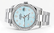 116200 | Rolex Datejust Watch | 36Mm | Light Blue Dial | Oyster Band