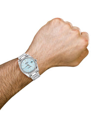 116200 | Rolex Datejust Watch | 36Mm | Light Blue Dial | Oyster Band