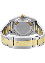 116233 | Diamond Gold Rolex Watch For Men | 36MM | Red Arabic Diamond Dial | Oyster Band