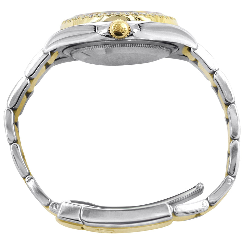 116233 | Gold & Steel Rolex Datejust Watch | 36Mm | Blue Arabic Diamond Dial | Oyster Band
