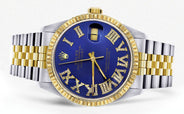 Mens Rolex Datejust Watch 16233 Two Tone | 36Mm | Royal Blue Roman Dial | Jubilee Band